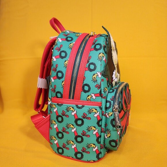 Loungefly Dr. Seuss How the Grinch Stole Christmas Presant Mini Backpack main image 5